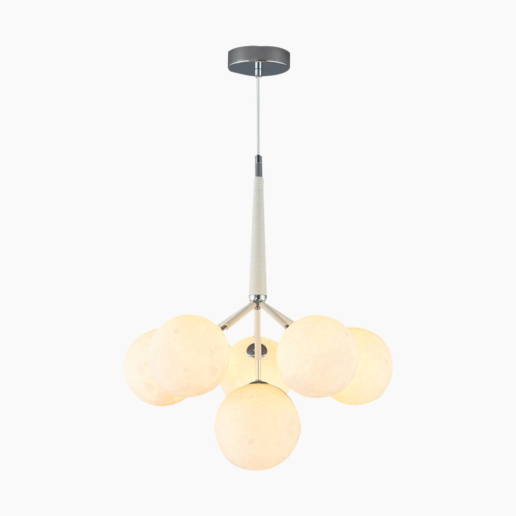 Moon Bubble Light Fixture 6 White Pendant