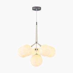 Moon Bubble Light Fixture 6 White Pendant