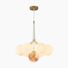 Moon Bubble Light Fixture 7 Color Pendant