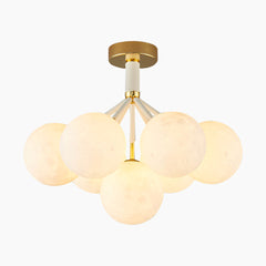 Moon Bubble Light Fixture 7 White Flush Mount