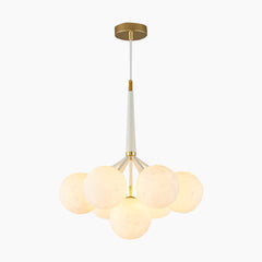 Moon Bubble Light Fixture 7 White Pendant