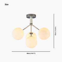 Moon Bubble Light Fixture Flush Mount Size