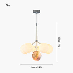Moon Bubble Light Fixture Pendant Size