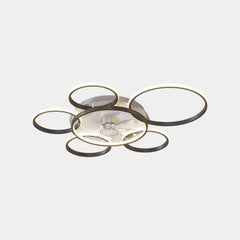 Többgyűrűs mennyezeti ventilátor lámpa Csendes akril lapáttal