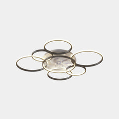 Többgyűrűs mennyezeti ventilátor lámpa Csendes akril lapáttal