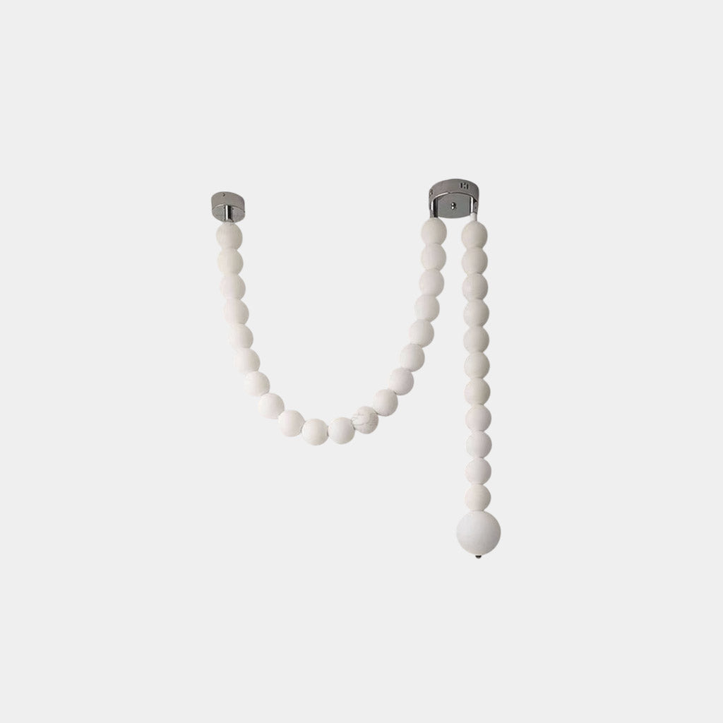 Necklace Pendant Light French Pearl White Globe LED