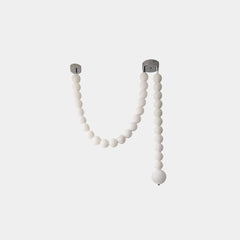 Necklace Pendant Light French Pearl White Globe LED