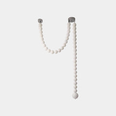 Necklace Pendant Light French Pearl White Globe LED