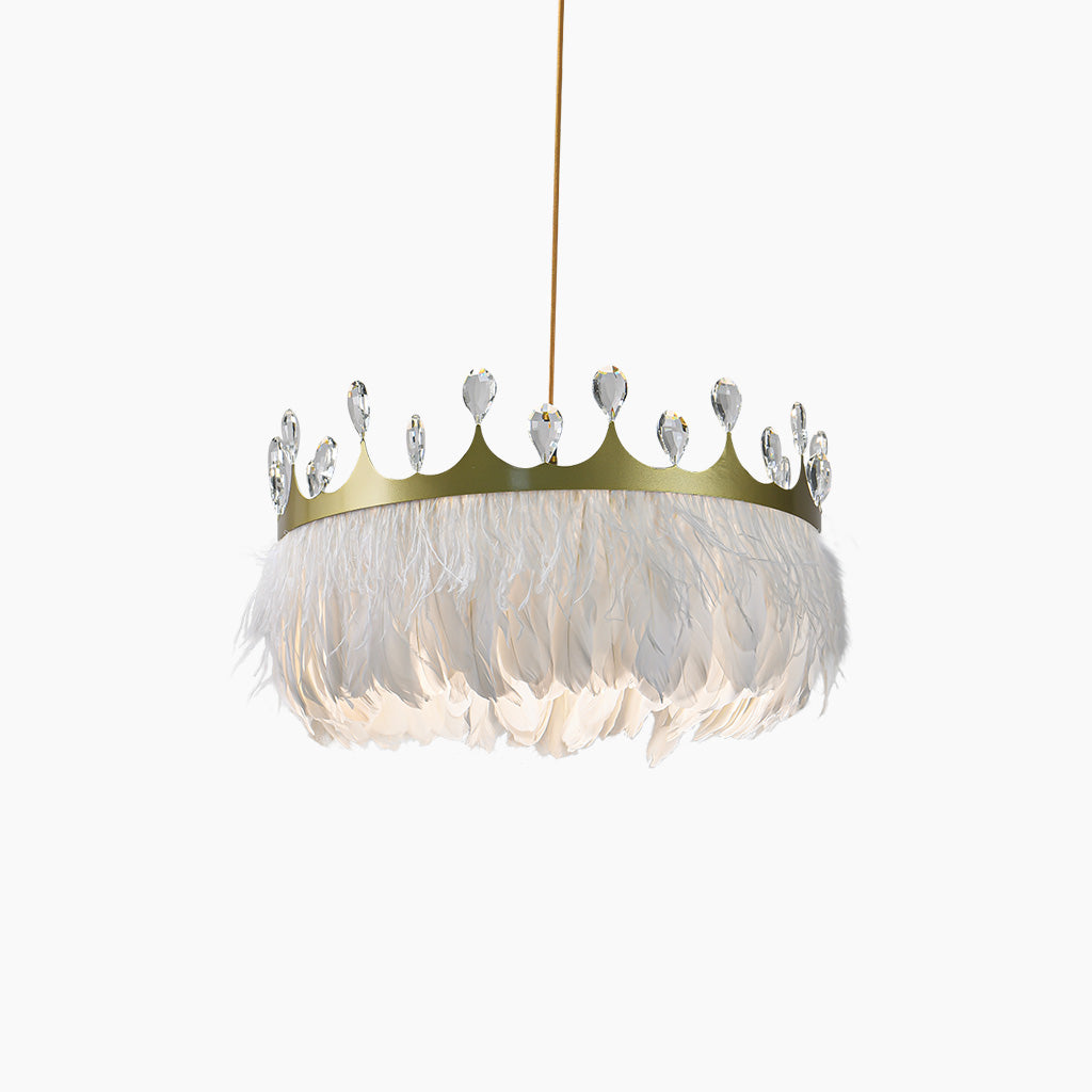 Nordic Crown Feather Chandelier Main