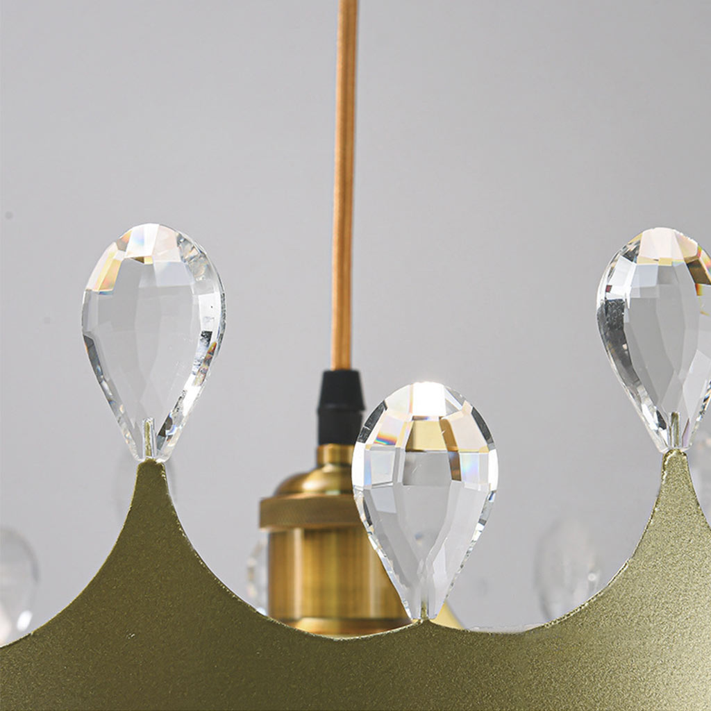 Nordic Crystal Crown Feather Chandelier More Detail