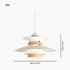 Nordic PH 5 Wooden Pendant Light Size