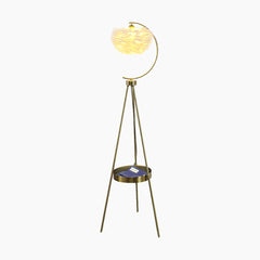 Nordic Tripod Feather Floor Lamp White