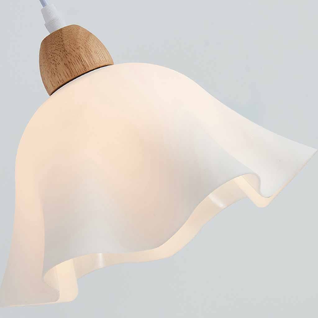 Nordic Wood Acrylic Flower Pendant Light Detail