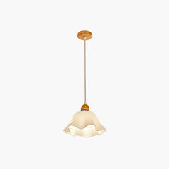 Nordic Wood Acrylic Flower Pendant Light Main 1 Light