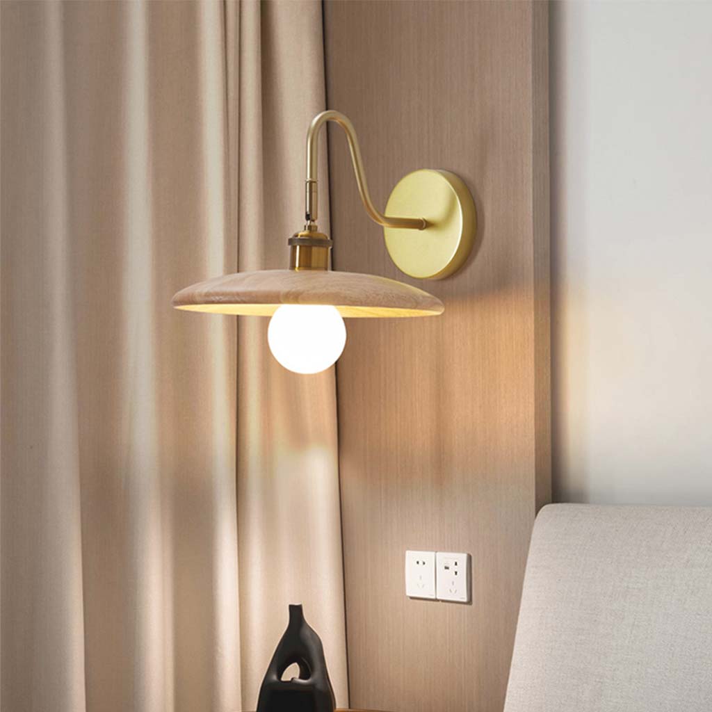 Nordic Wooden Wall Sconce Lamp Bedside
