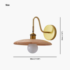 Nordic Wooden Wall Sconce Lamp Size