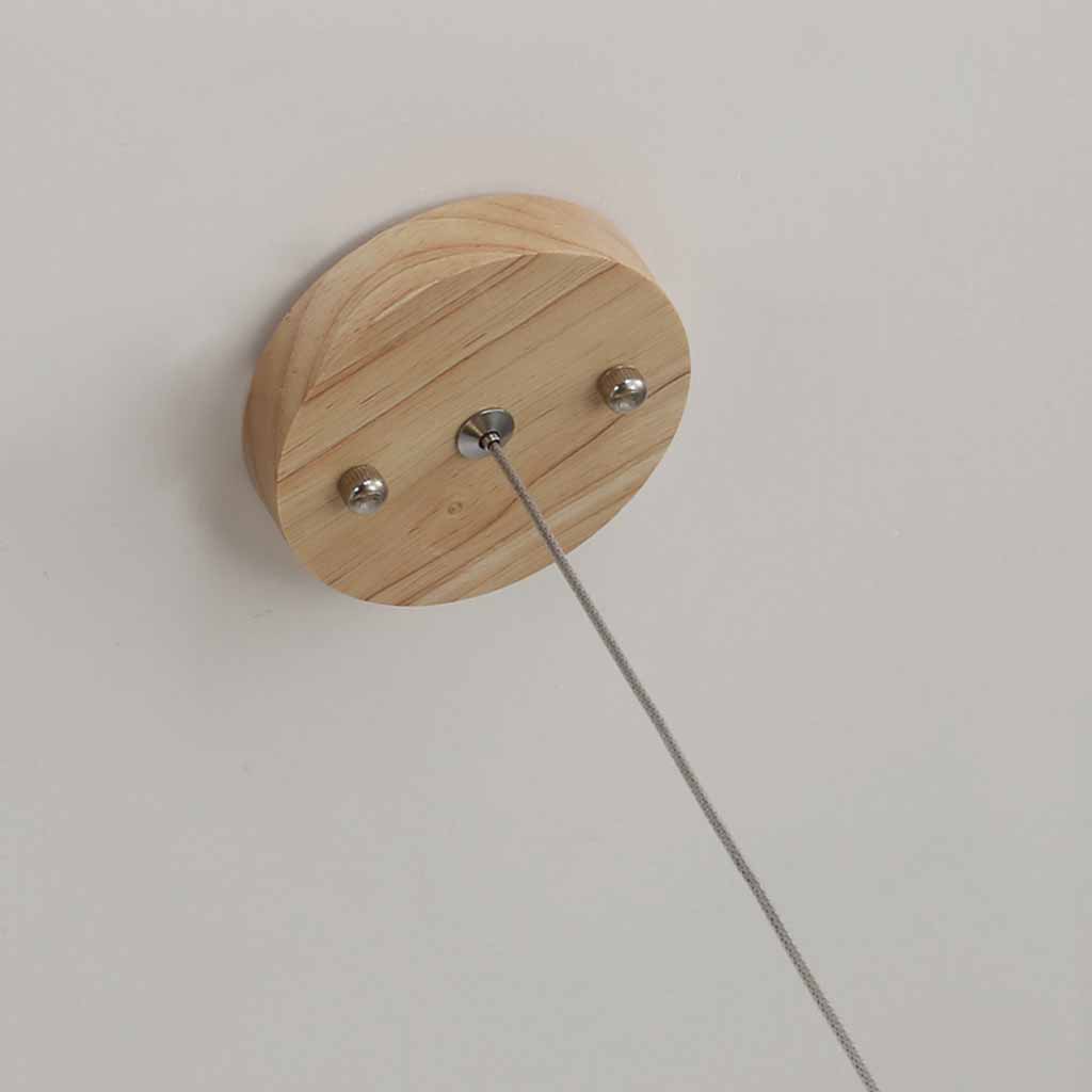 Novelty Wood Glass Globe Linear Chandelier Detail Canopy