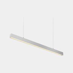 Lampada a sospensione lineare da ufficio LED antiriflesso, Argento