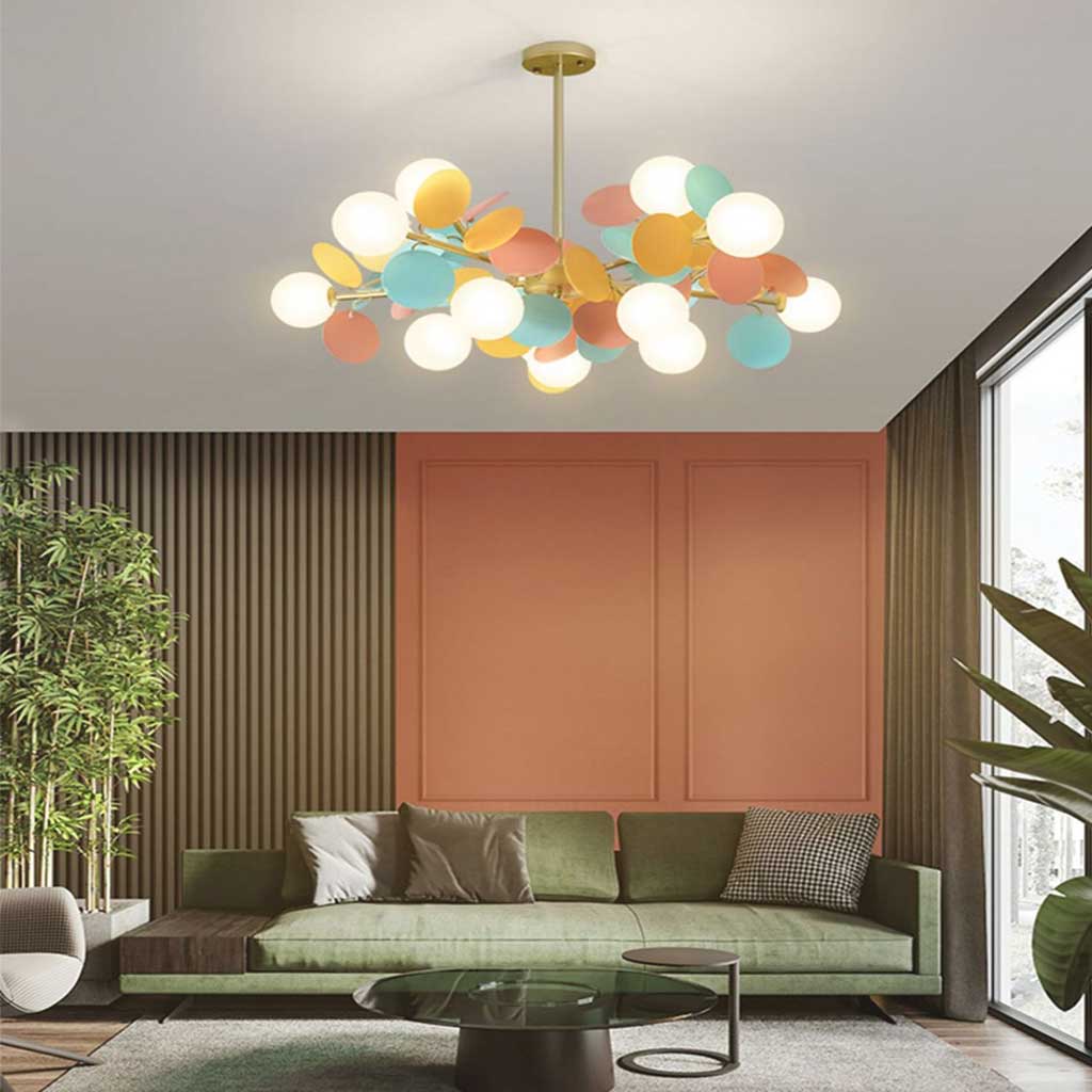 Opal Colorful Branch Chandelier-Living-Room