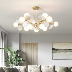 Opal White Branch Chandelier Living Room