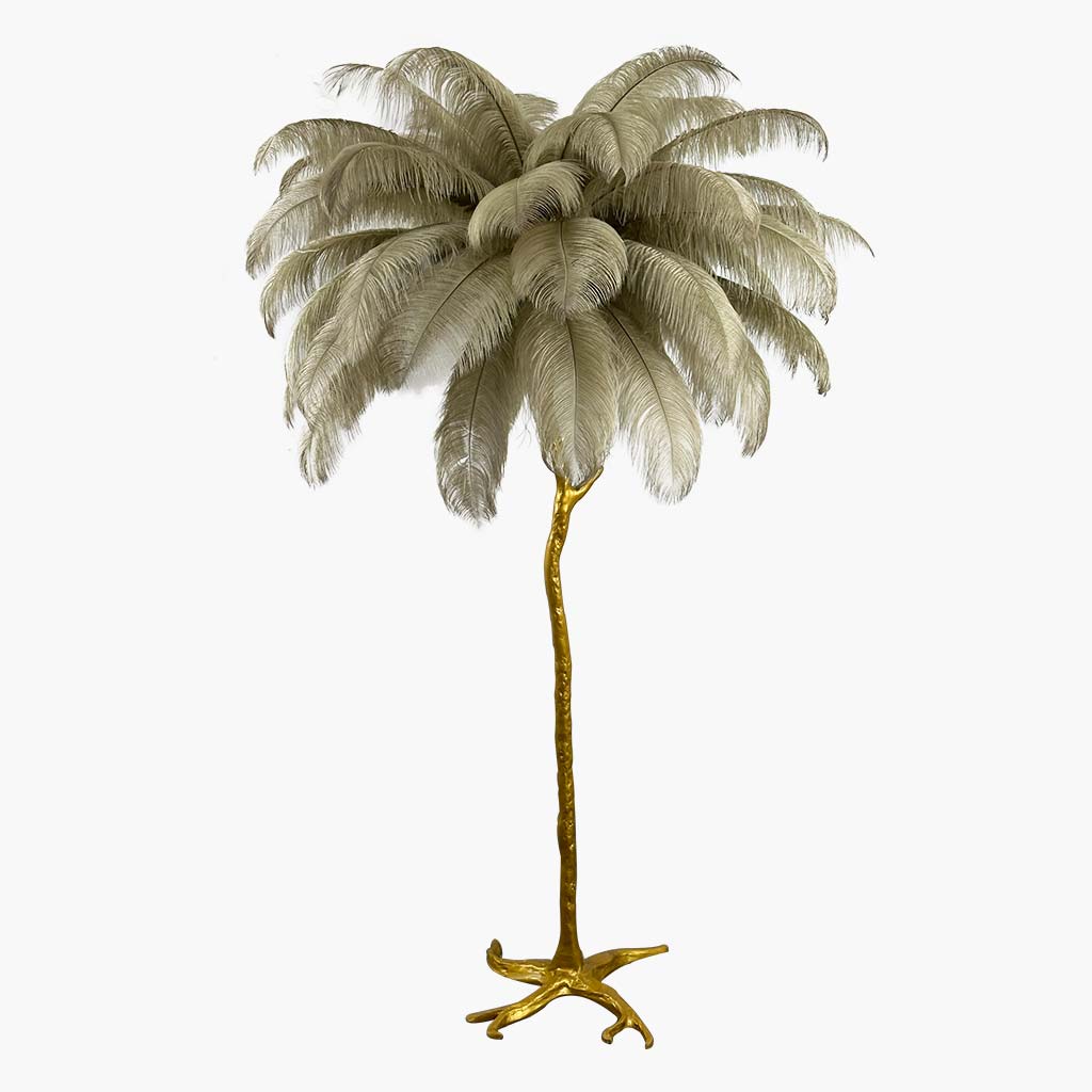 Ostrich-Feather-Floor-Lamp-Camel