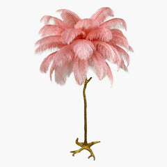 Ostrich-Feather-Floor-Lamp-Pink