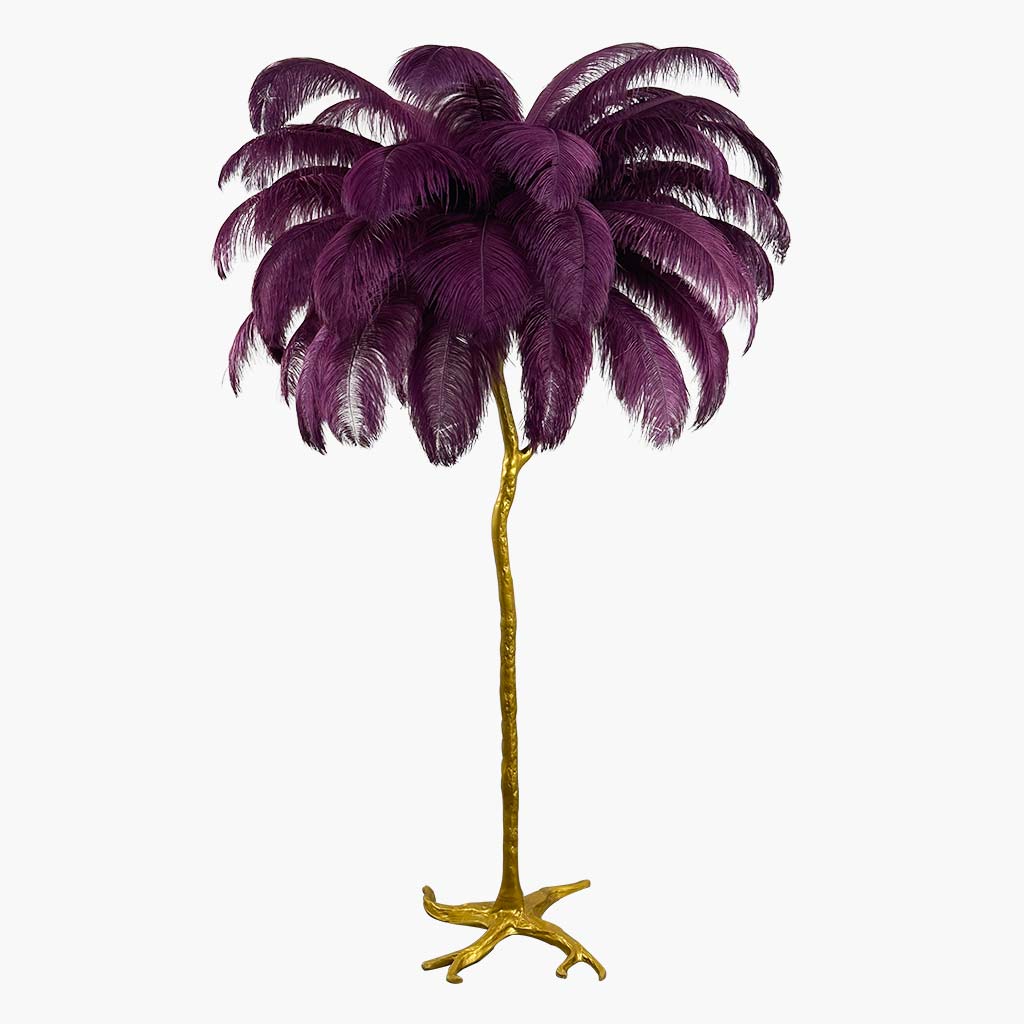 Ostrich-Feather-Floor-Lamp-Purple