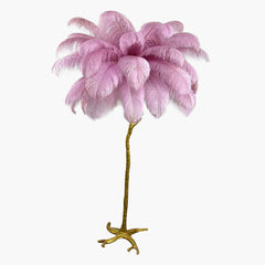 Ostrich-Feather-Floor-Lamp-Rouge