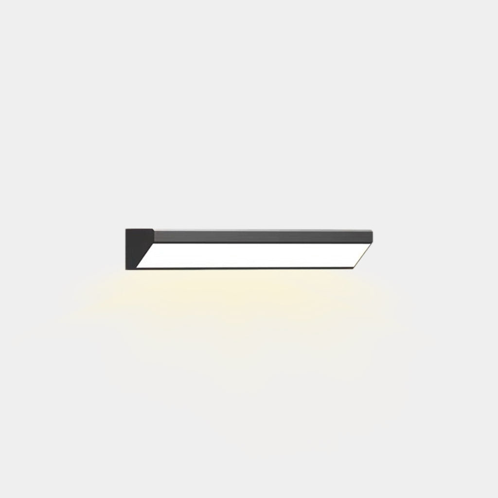 Aplique de pared LED para exteriores, aluminio lineal, negro