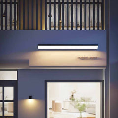Outdoor LED Wall Sconce Light Linear Aluminum, Black