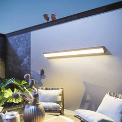 Outdoor LED Wall Sconce Light Linear Aluminum, Black
