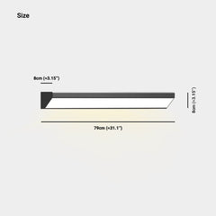 Outdoor LED Wall Sconce Light Linear Aluminum, Black