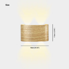 Outdoor Wall Sconce Wood Grain IP54 Waterproof LED