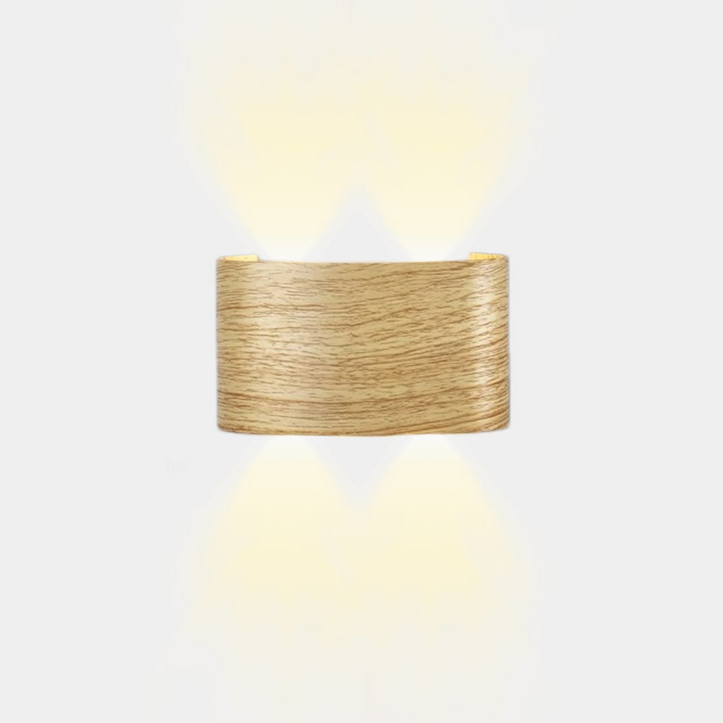 Outdoor Wall Sconce Wood Grain IP54 Waterproof LED