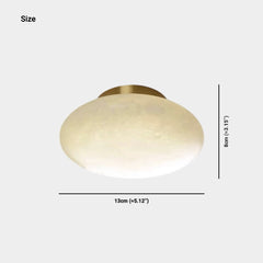 Ovális mennyezeti lámpa alabástrom márvány süllyesztett rögzítéssel