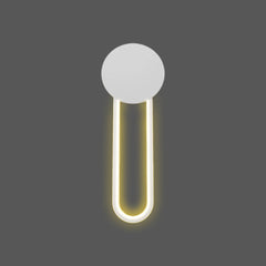 Ovális fali lámpa alumínium LED, fekete/fehér