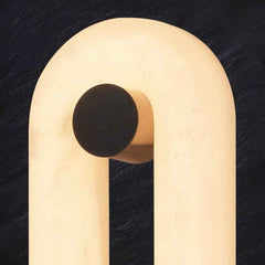 Ovale Wandleuchte, minimalistische Alabaster-LED