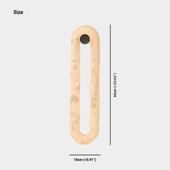 Ovale Wandleuchte, minimalistische Alabaster-LED