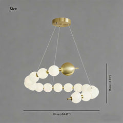 Pärlkrona Modern Akryl Mässing Ringa Klot LED