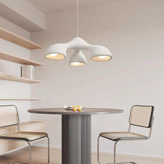 Pendant Chandelier Irregular Grey 3 Heads Dining Table