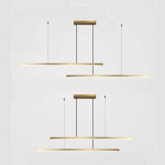 Pendant Light Dimmable LED Gold Double
