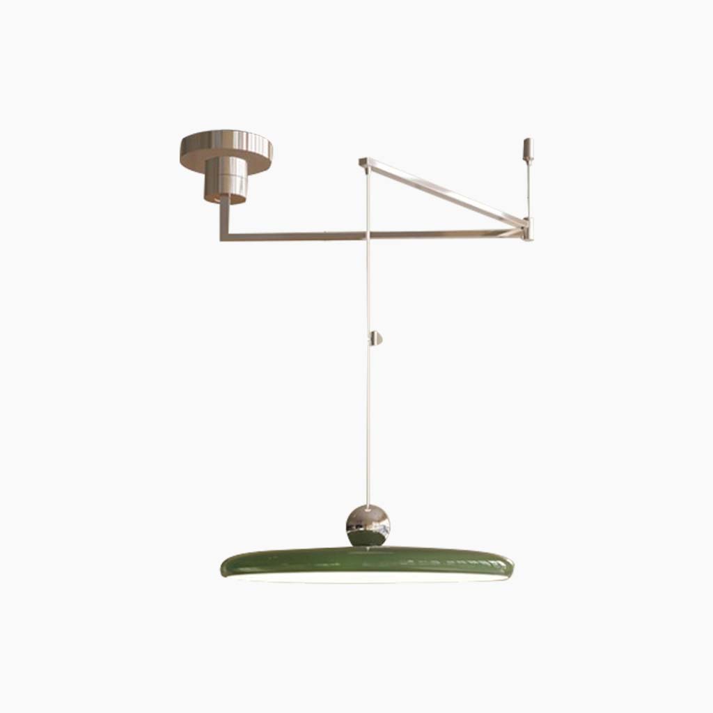 Pendant Light Adjustable Swing Arm UFO Green