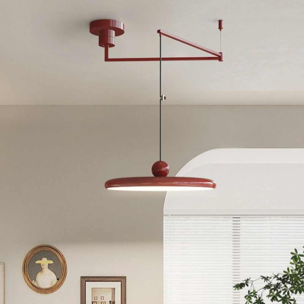 Pendant Light Adjustable Swing Arm Ufo Dimmable 5 Colors Chrome Dia50cm H10cm Dia19.69 H3.94 60W
