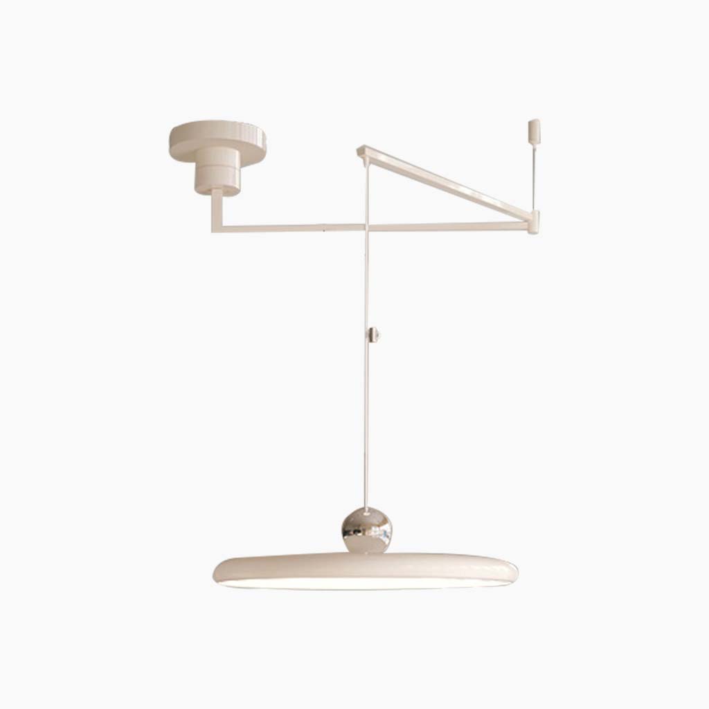 Pendant Light Adjustable Swing Arm UFO White
