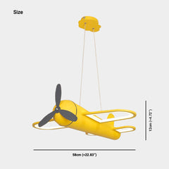 Pendant Light Airplane Dimmable LED for Kids Room