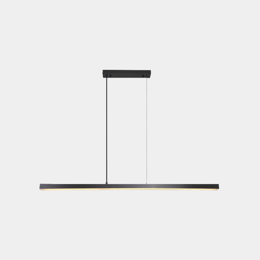 Pendant Light Brass Linear Dimmable Black Long Canopy