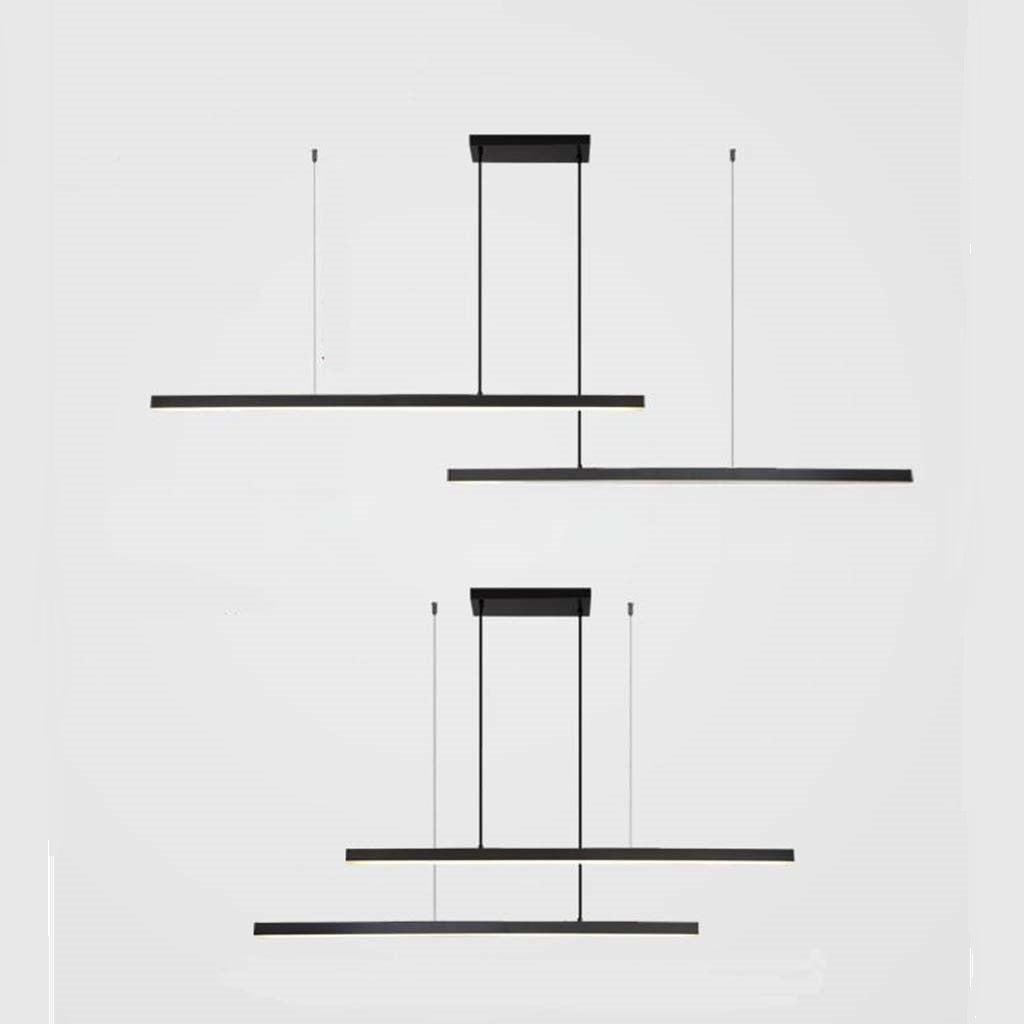 Pendant Light Brass Linear Dimmable Double