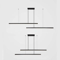 Pendant Light Brass Linear Dimmable Double