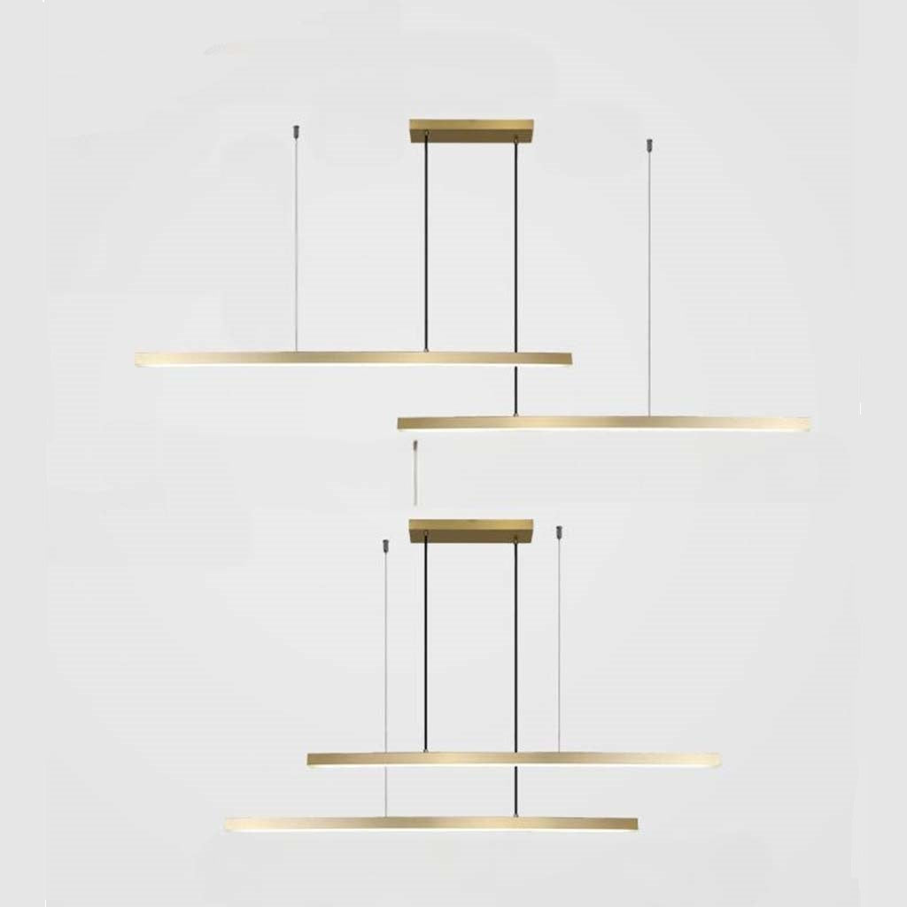 Pendant Light Brass Linear-Dimmable Gold Double 