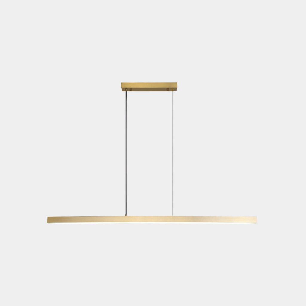 Pendant Light Brass Linear Dimmable Gold Long Canopy